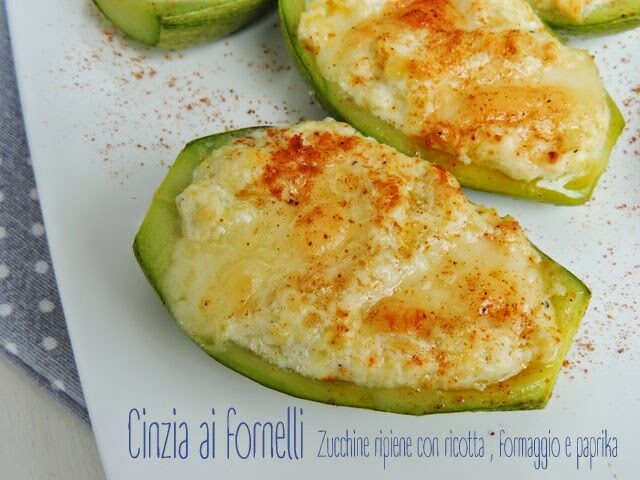 Zucchine ripiene ricotta e formaggio