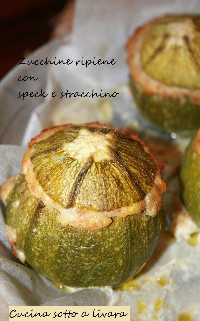 Zucchine ripiene  speck e stracchino