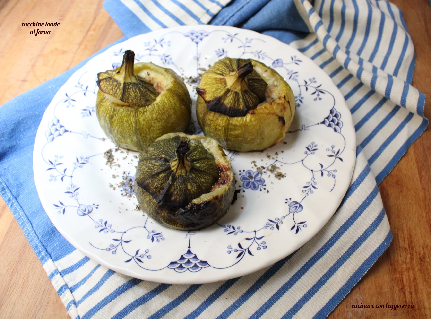 Zucchine tonde al forno