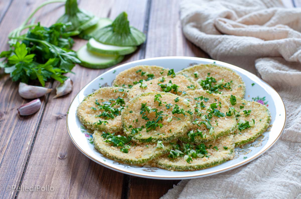 Zucchine tonde gratinate al forno