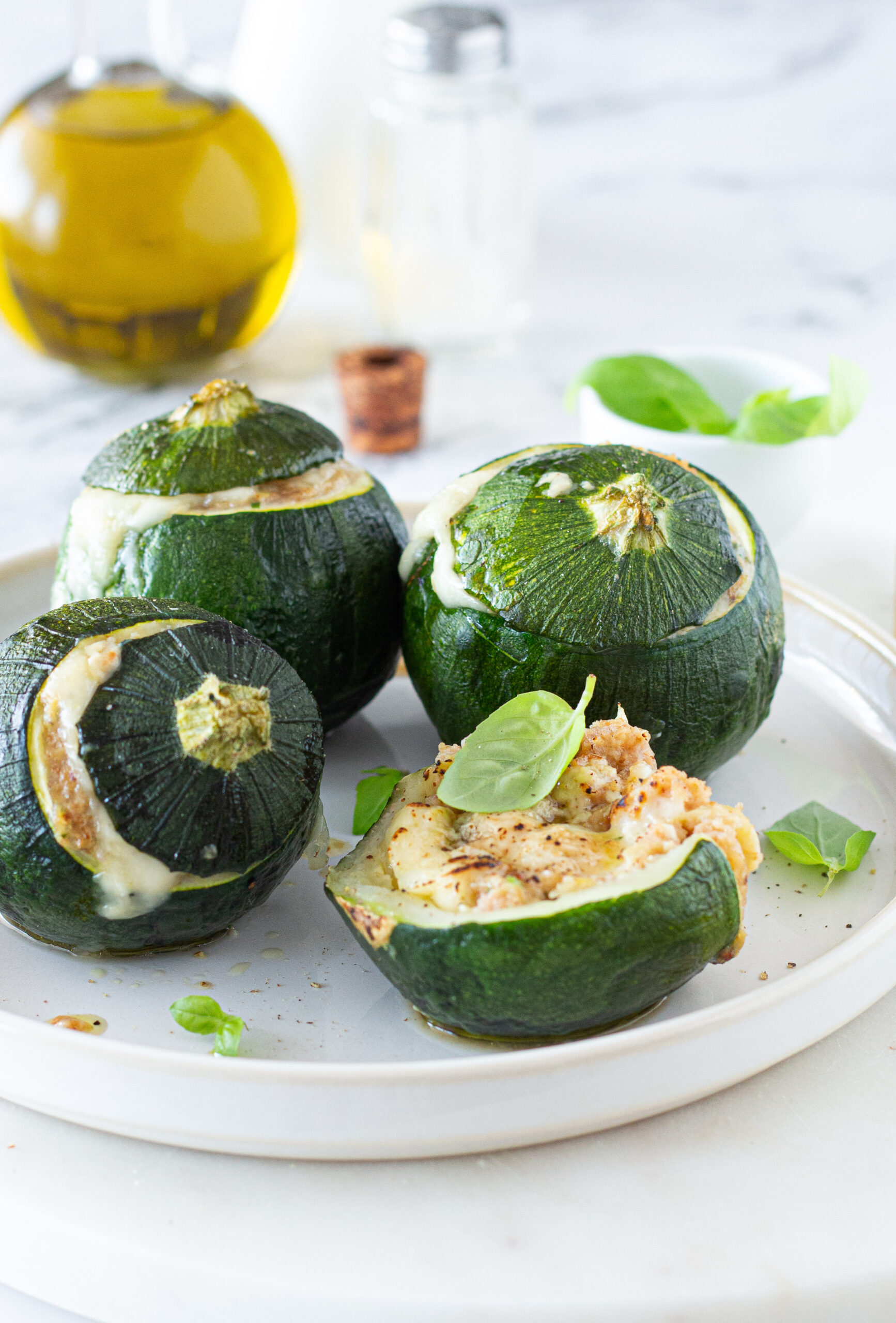 ZUCCHINE TONDE RIPIENE ALLA SALSICCIA