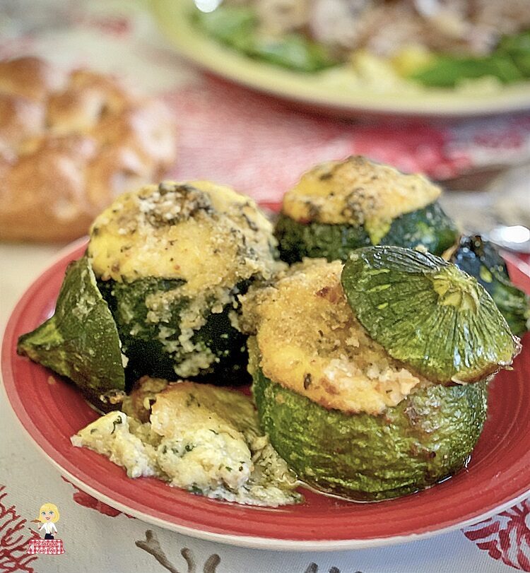 Zucchine tonde ripiene light
