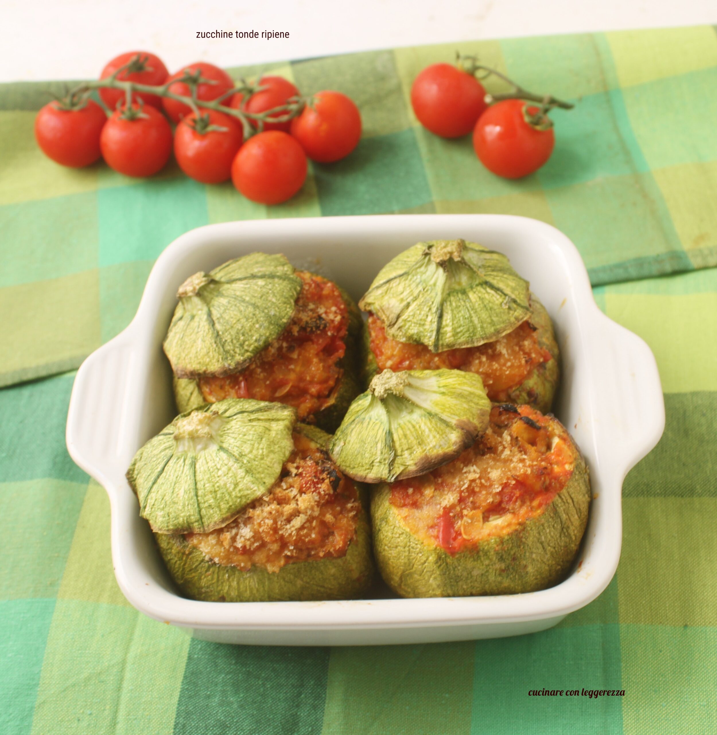 Zucchine tonde ripiene