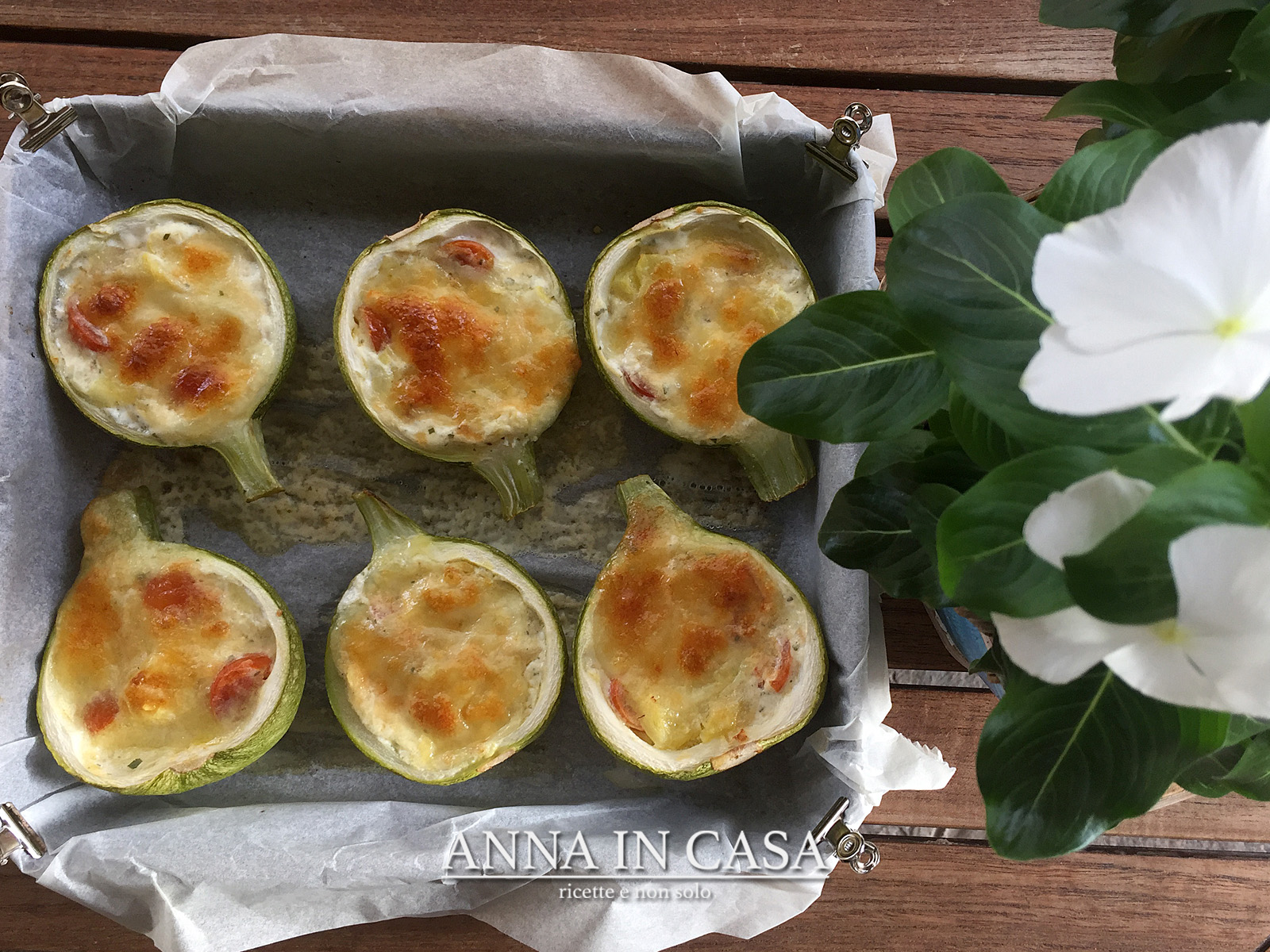 Zucchine tonde ripiene