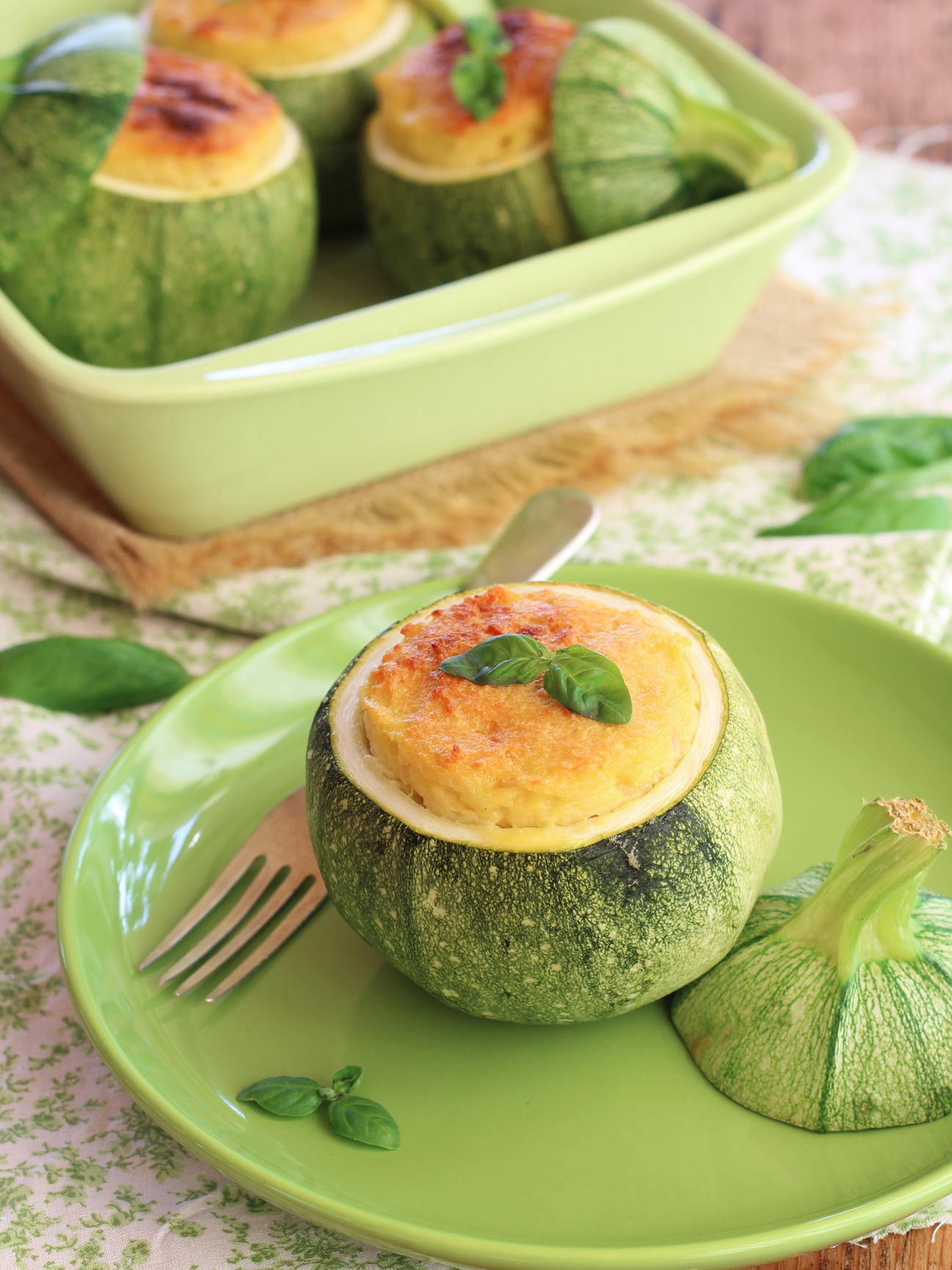 Zucchine tonde ripiene