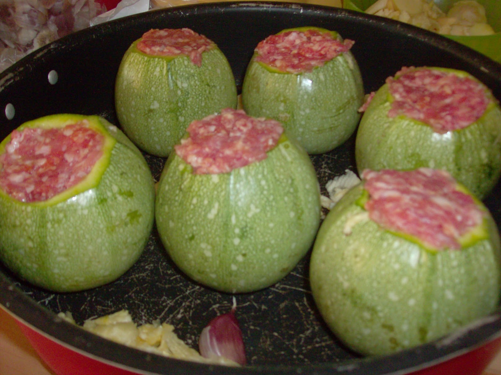 Zucchine tonde ripiene
