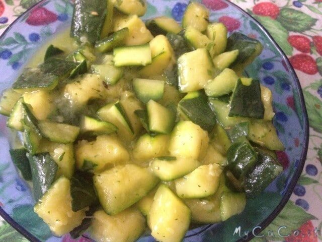 Zucchine trifolate a cubetti