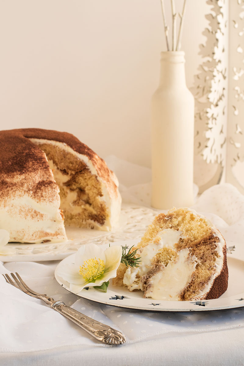 Zuccotto di pandoro con mascarpone