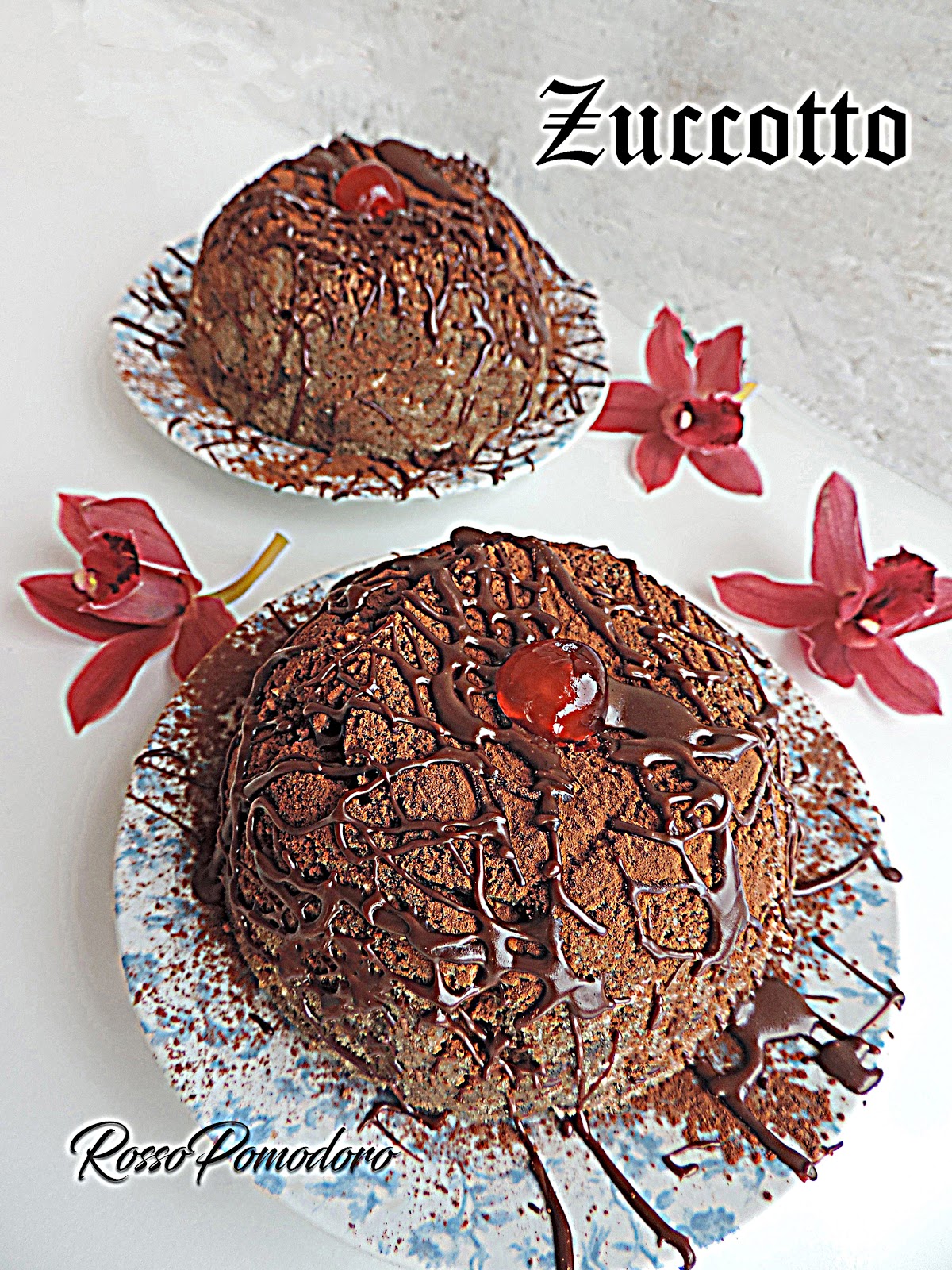 Zuccotto mascarpone ricotta e gocce di cioccolato  (freddi dolciaria)