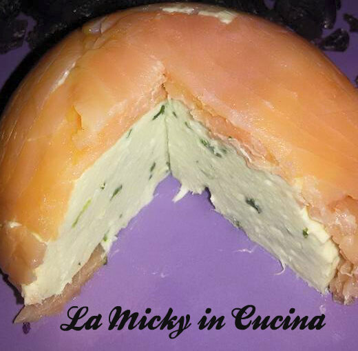 Zuccotto salmone e ricotta dukan