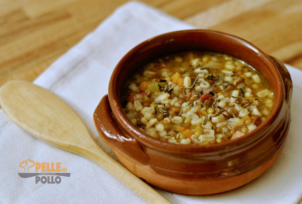Zuppa con orzo e lenticchie