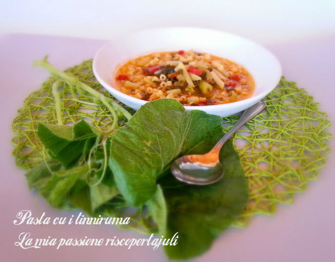 Zuppa cu i tinniruma, pasta cu i tenerumi