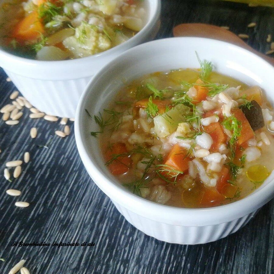 Zuppa di avena e verdure
