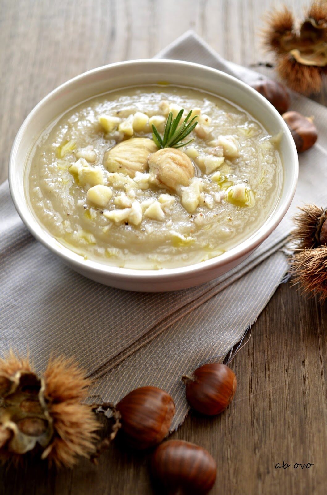 Zuppa di castagne e sedano rapa