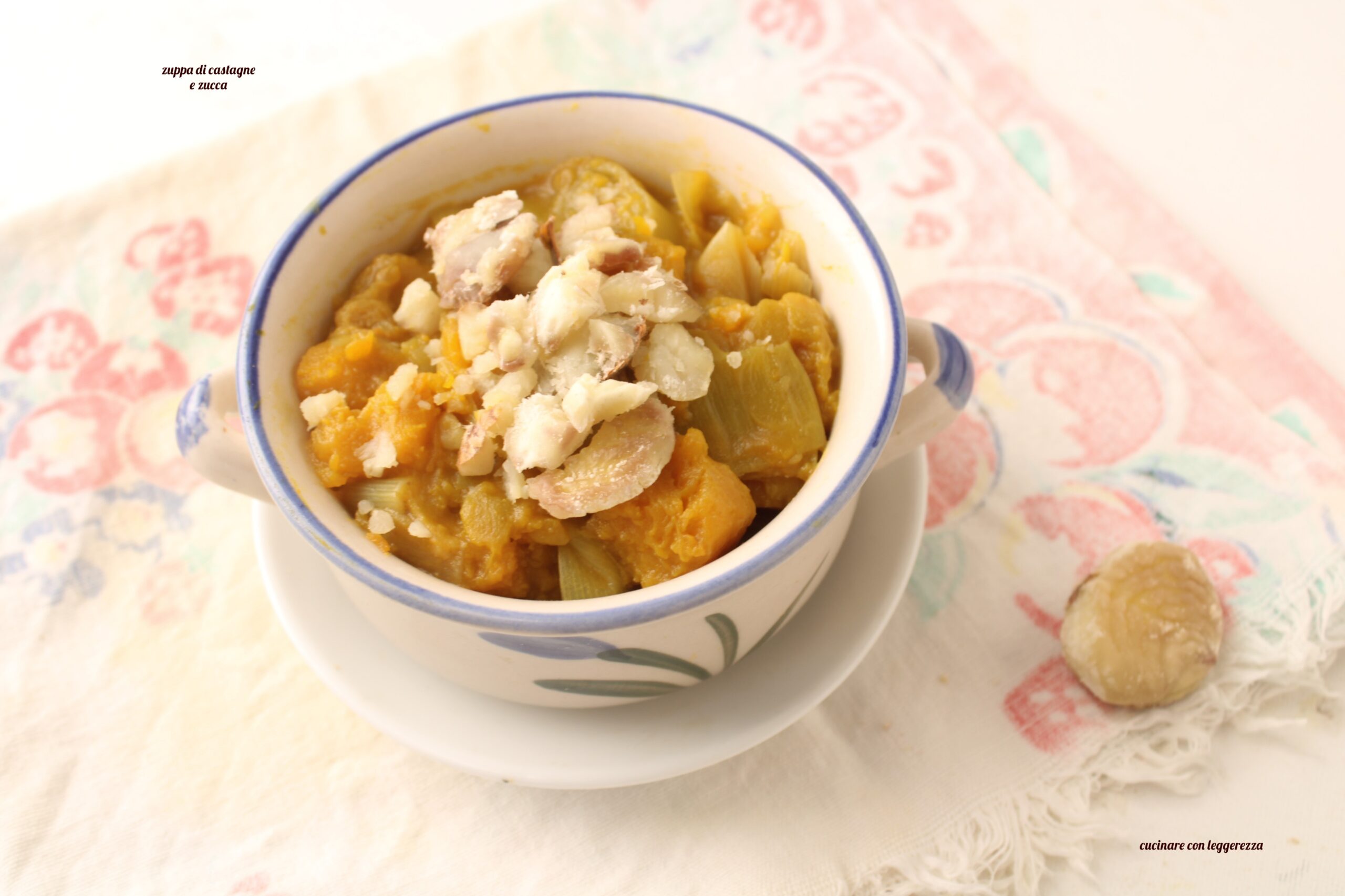 Zuppa di castagne e zucca