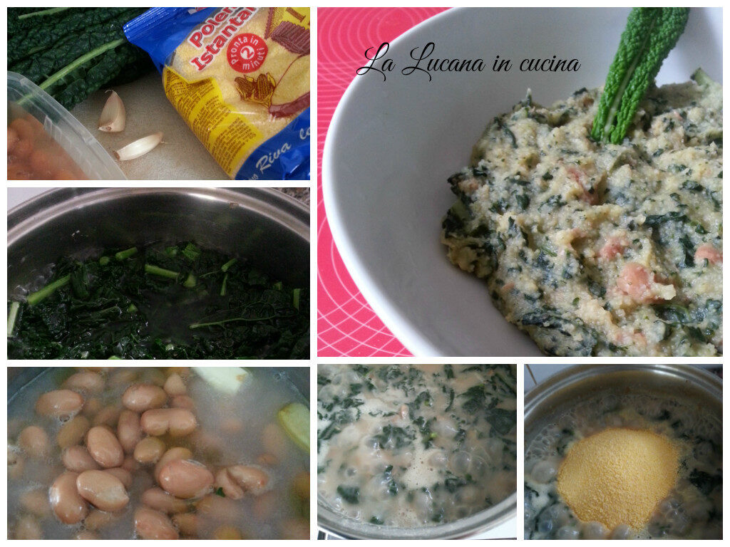 Zuppa di cavolo nero con polenta e borlotti