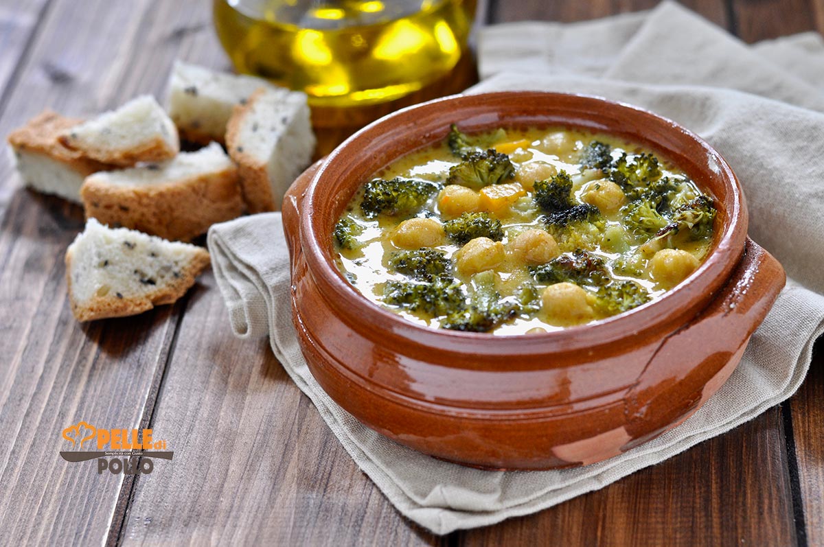 Zuppa di ceci con broccoli e patate
