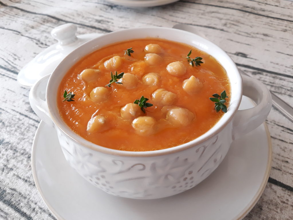 Zuppa di ceci e zucca delicata