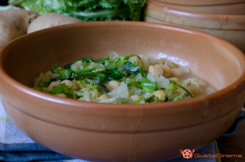 Zuppa di ceci patate e scarola