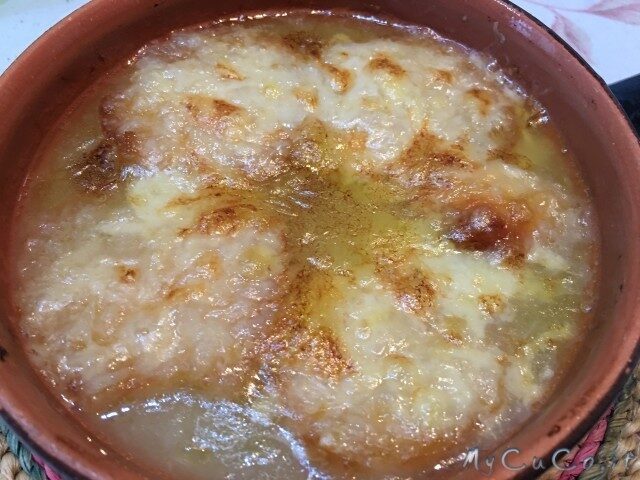 Zuppa di cipolle gratinata con moulinex cuisine companion