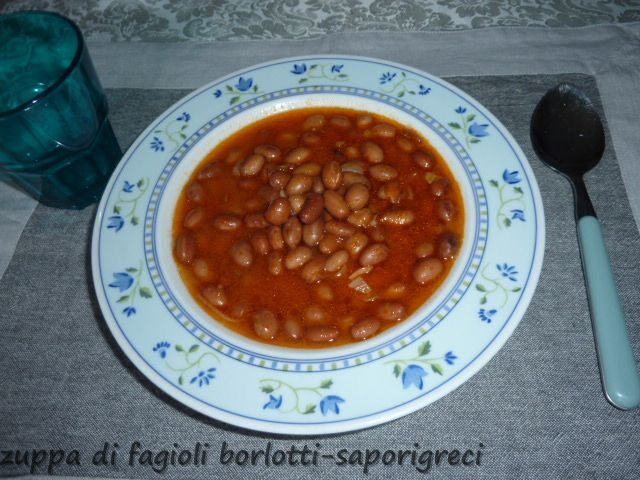 Zuppa di fagioli borlotti