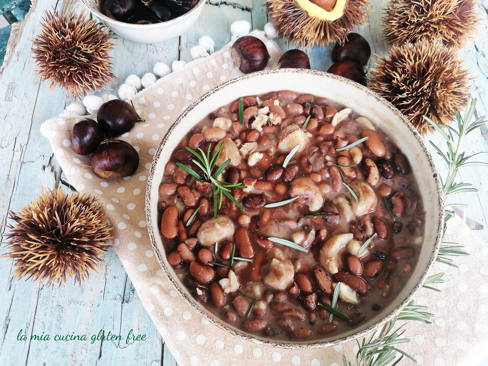 Zuppa di fagioli e castagne