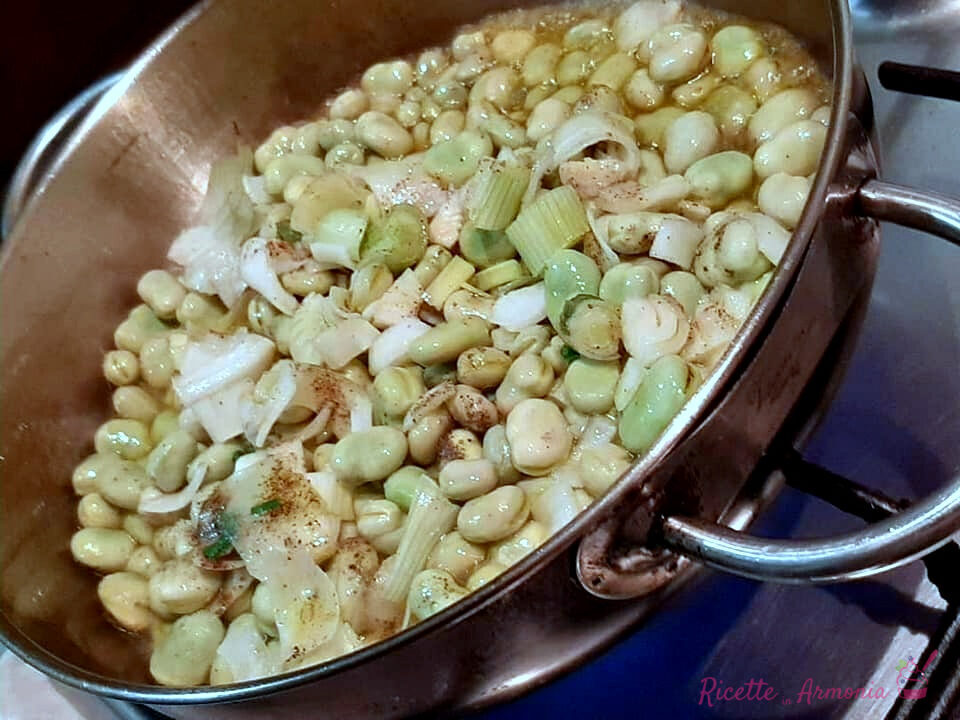 Zuppa di fave e cipollotto