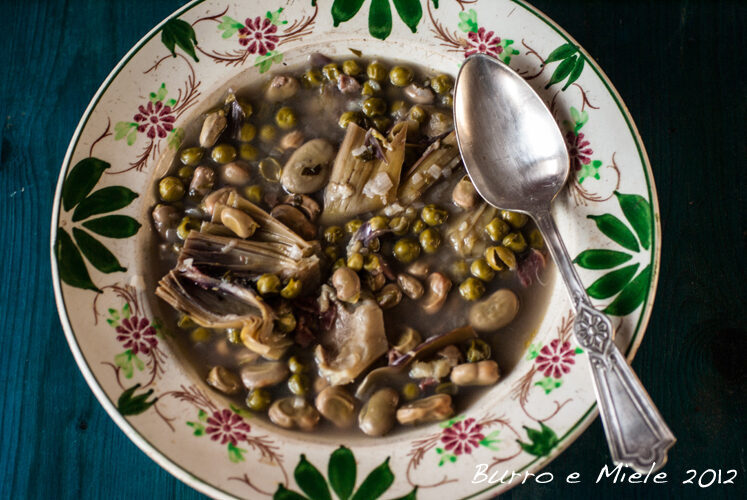 Zuppa di fave, piselli e carciofi…ritorno a casa