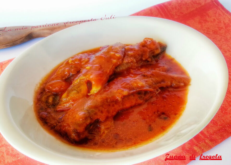 Zuppa di fregola, pesce al pomodoro