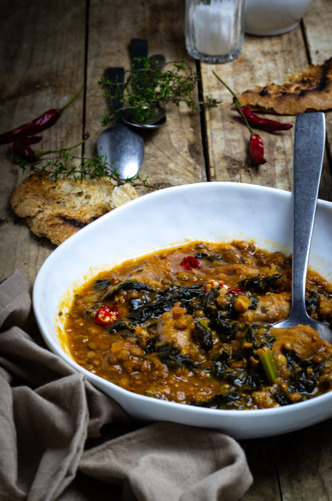 Zuppa di lenticchie e cavolo nero