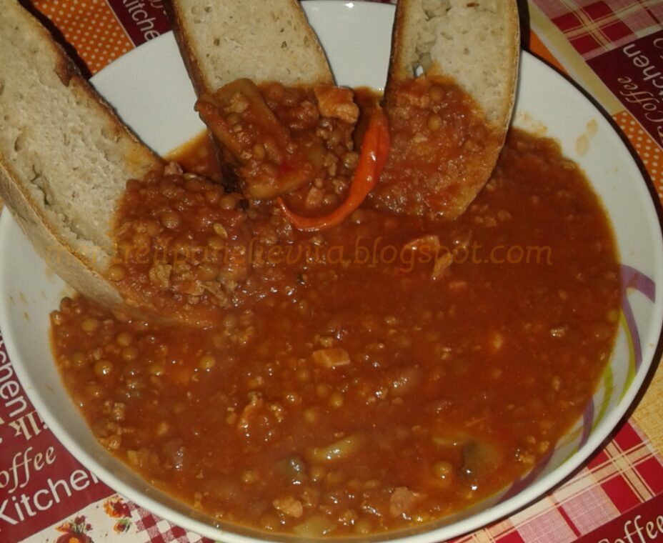 Zuppa di lenticchie e funghi
