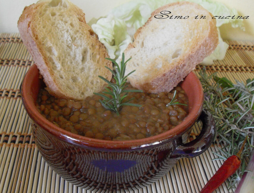Zuppa di lenticchie e verza
