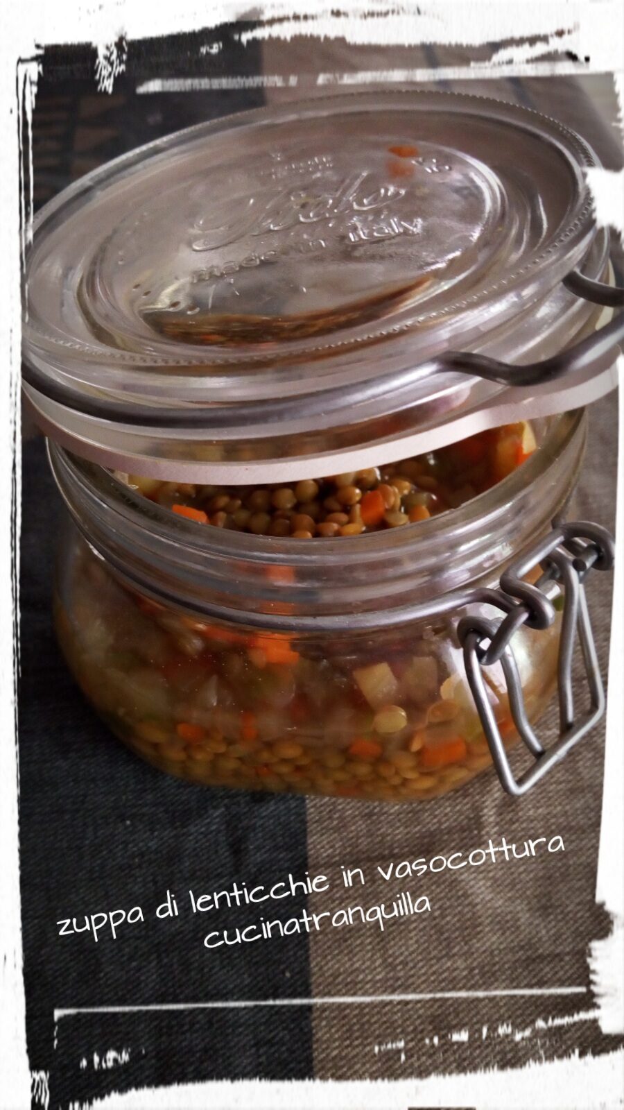 Zuppa di lenticchie in vasocottura