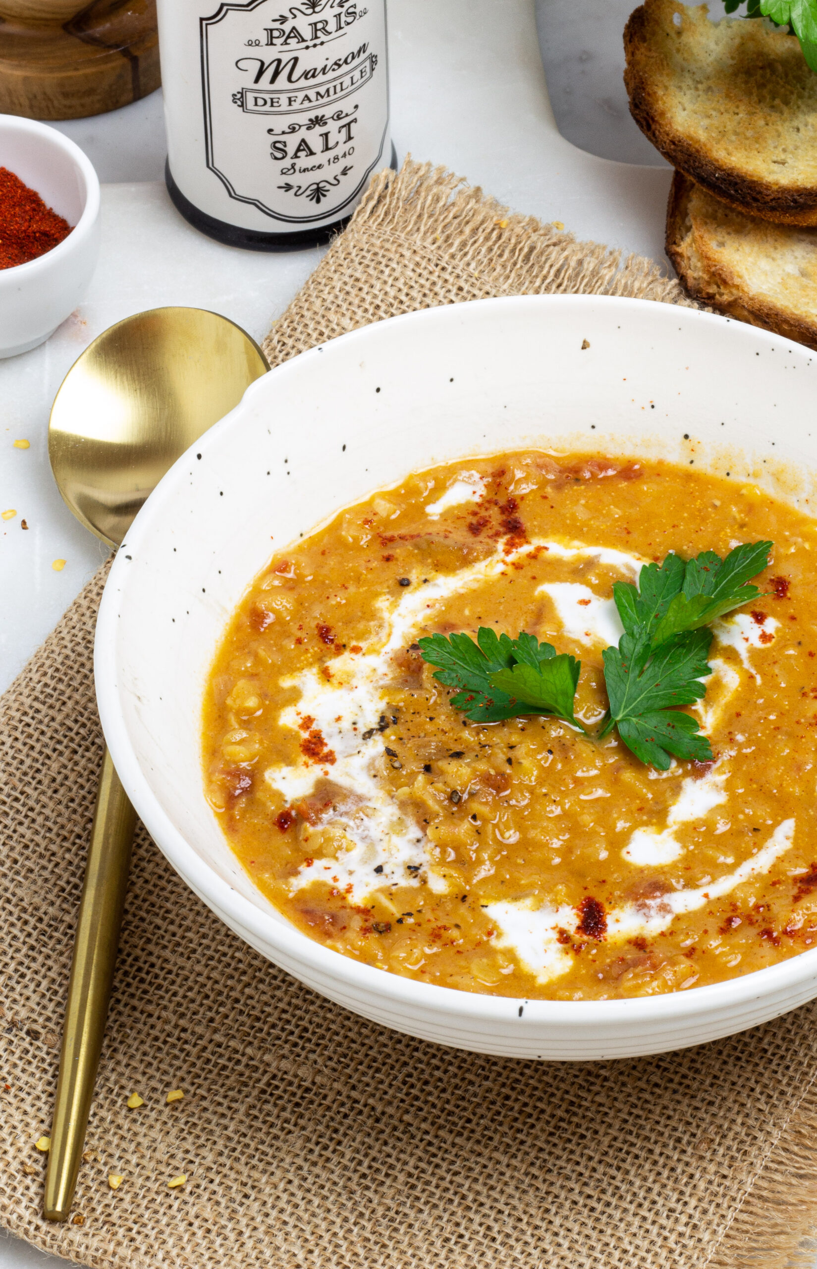 Zuppa di lenticchie rosse all’orientale