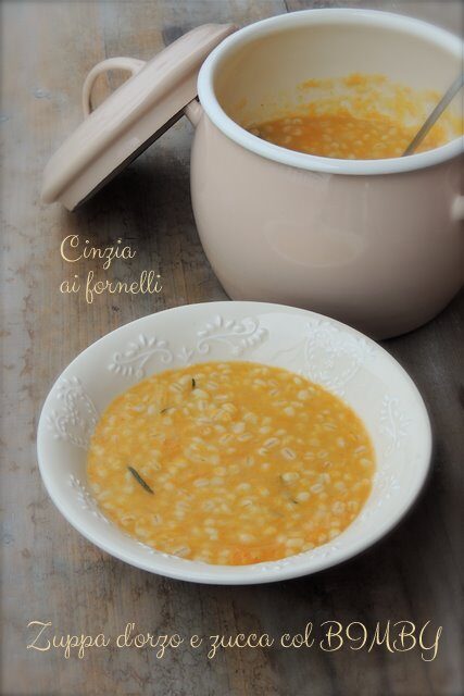 Zuppa d’orzo e zucca col Bimby