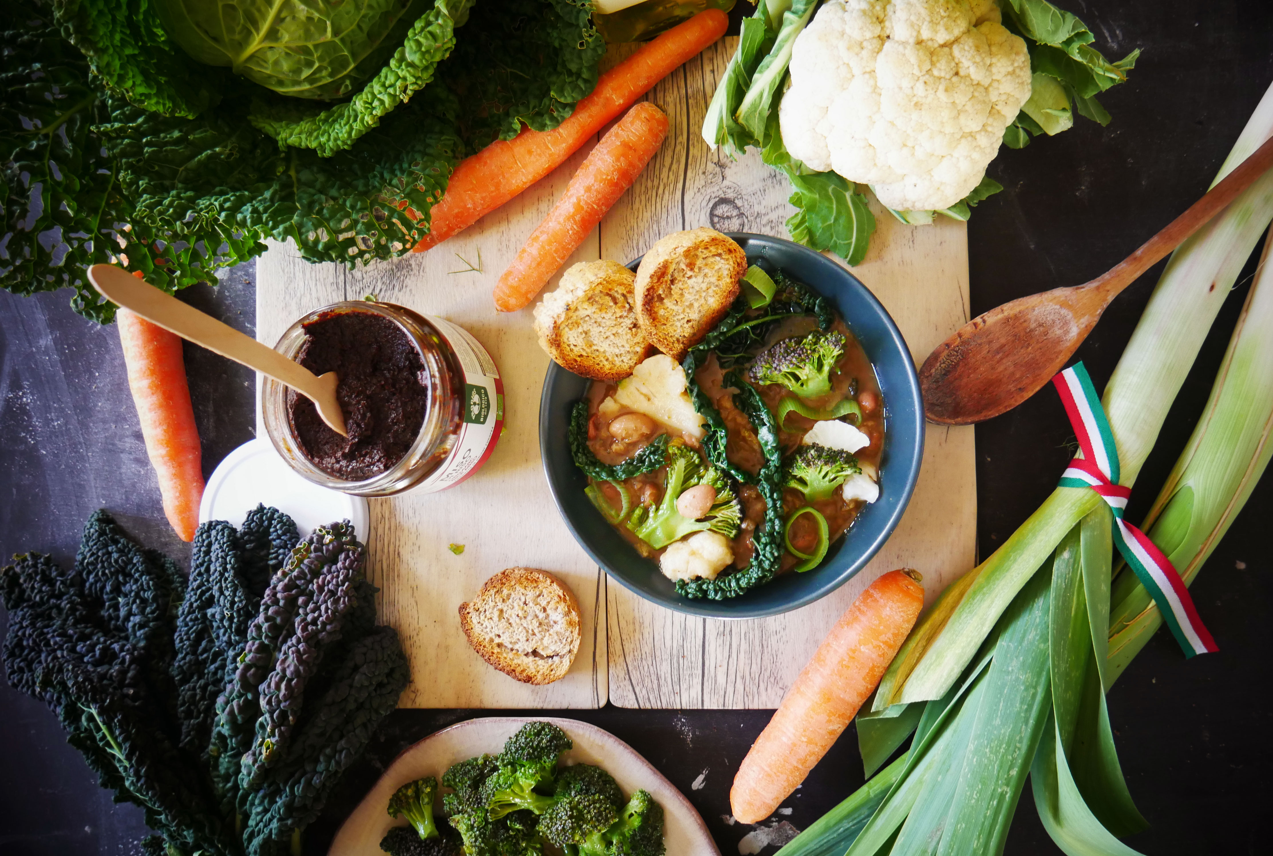 Zuppa invernale profumata con miso