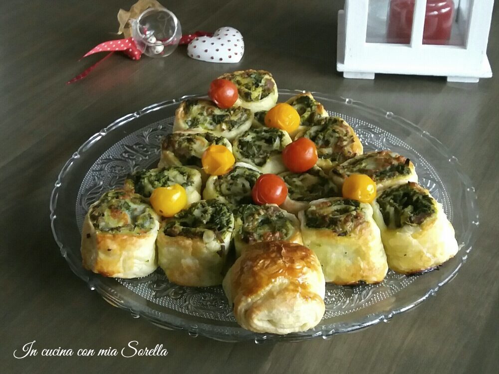 Albero di natale salsiccia e friarielli – antipasto natalizio