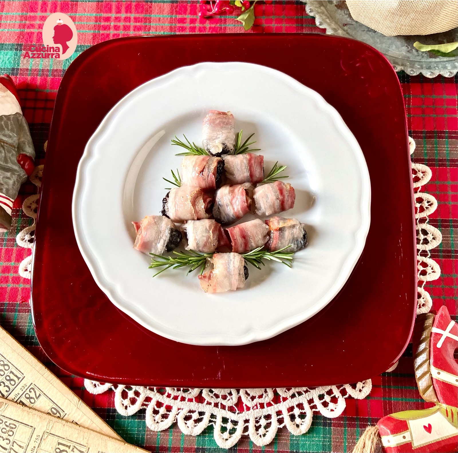 Albero di prugne avvolte in pancetta