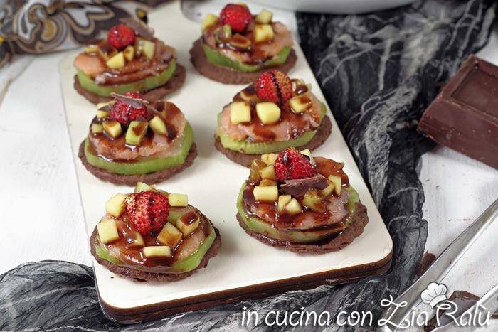 Antipasto con salmone in agrodolce