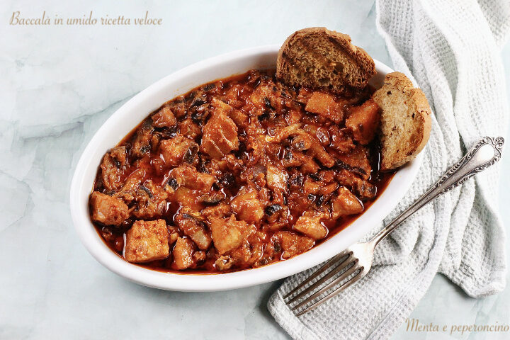 Baccalà in umido ricetta veloce