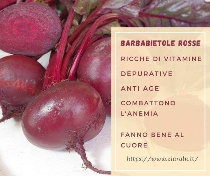 Barbabietola rossa proprietà benefici uso in cucina