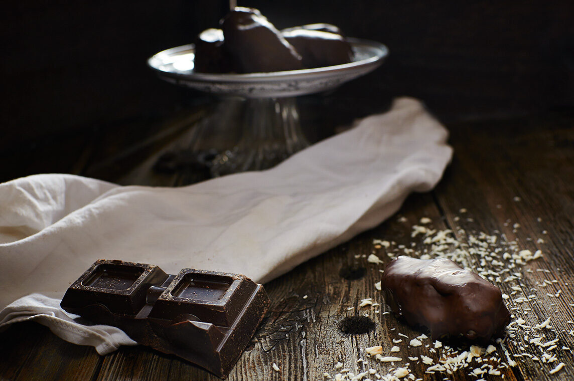Barrette al cocco e cioccolato