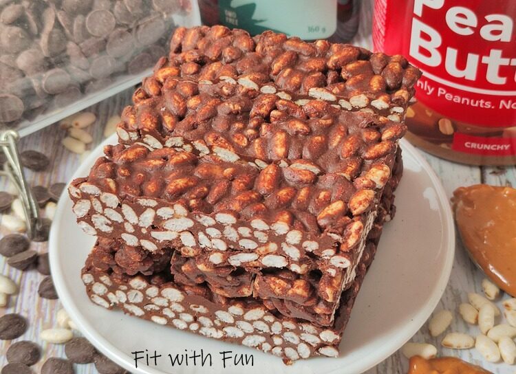 Barrette riso soffiato e cioccolato da 100 calorie