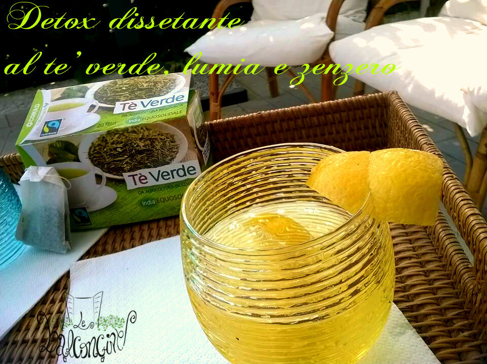 Bevanda detox al tè verde e zenzero