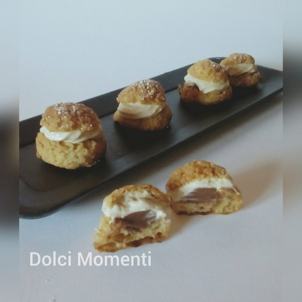 Bigne’ craquelin con chantilly al caffe’