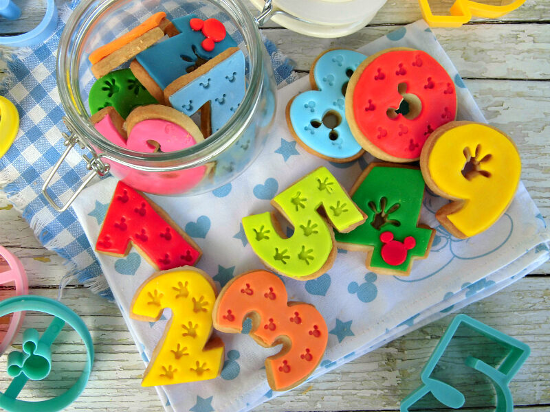 Biscotti a forma di numeri