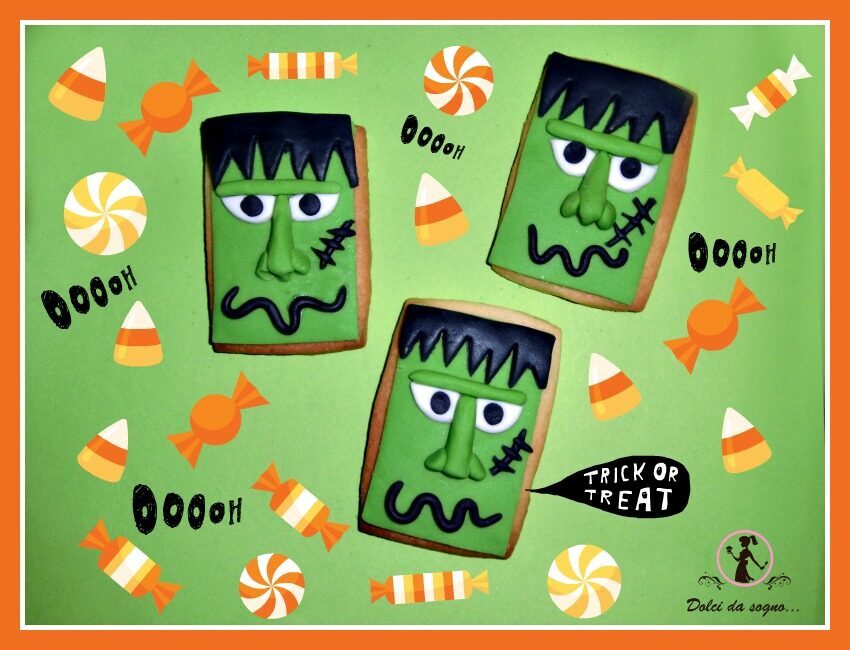 Biscotti di frankenstein per halloween!