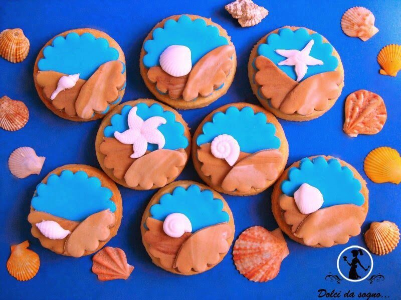 Biscotti tema mare e conchiglie