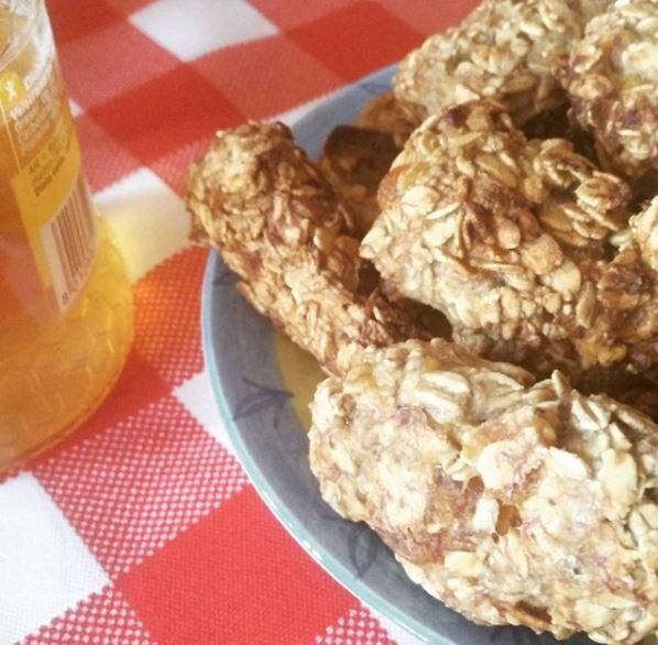 Biscottini light di avena e banana
