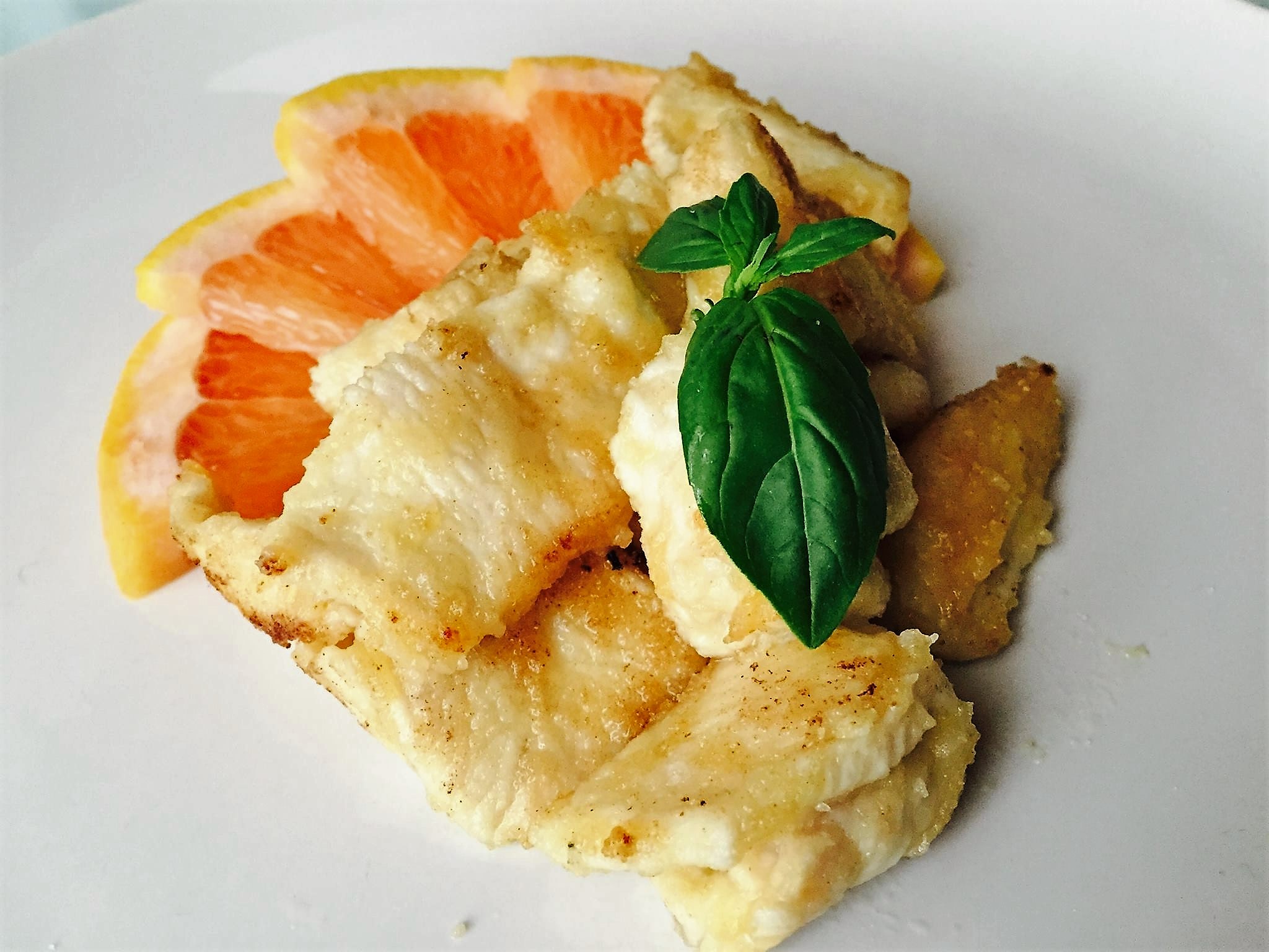 Bocconcini di pollo al pompelmo rosa